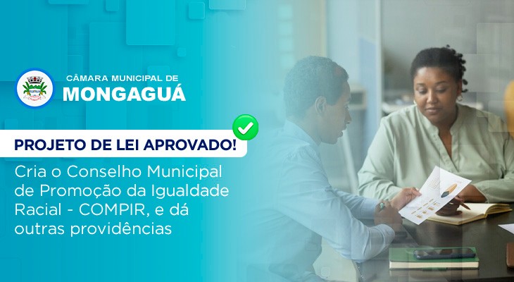 Foi aprovado o PL que cria o Conselho Municipal de Promoção da Igualdade Racial