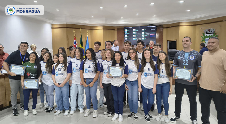 Legislativo reconhece o destaque das equipes de handebol do Colégio Expressão